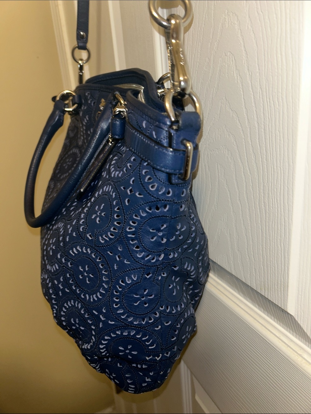 Coach Madison Sophia Lace Leather Shoulder Bag with Removable Strap - Coach - Picture 7 of 17